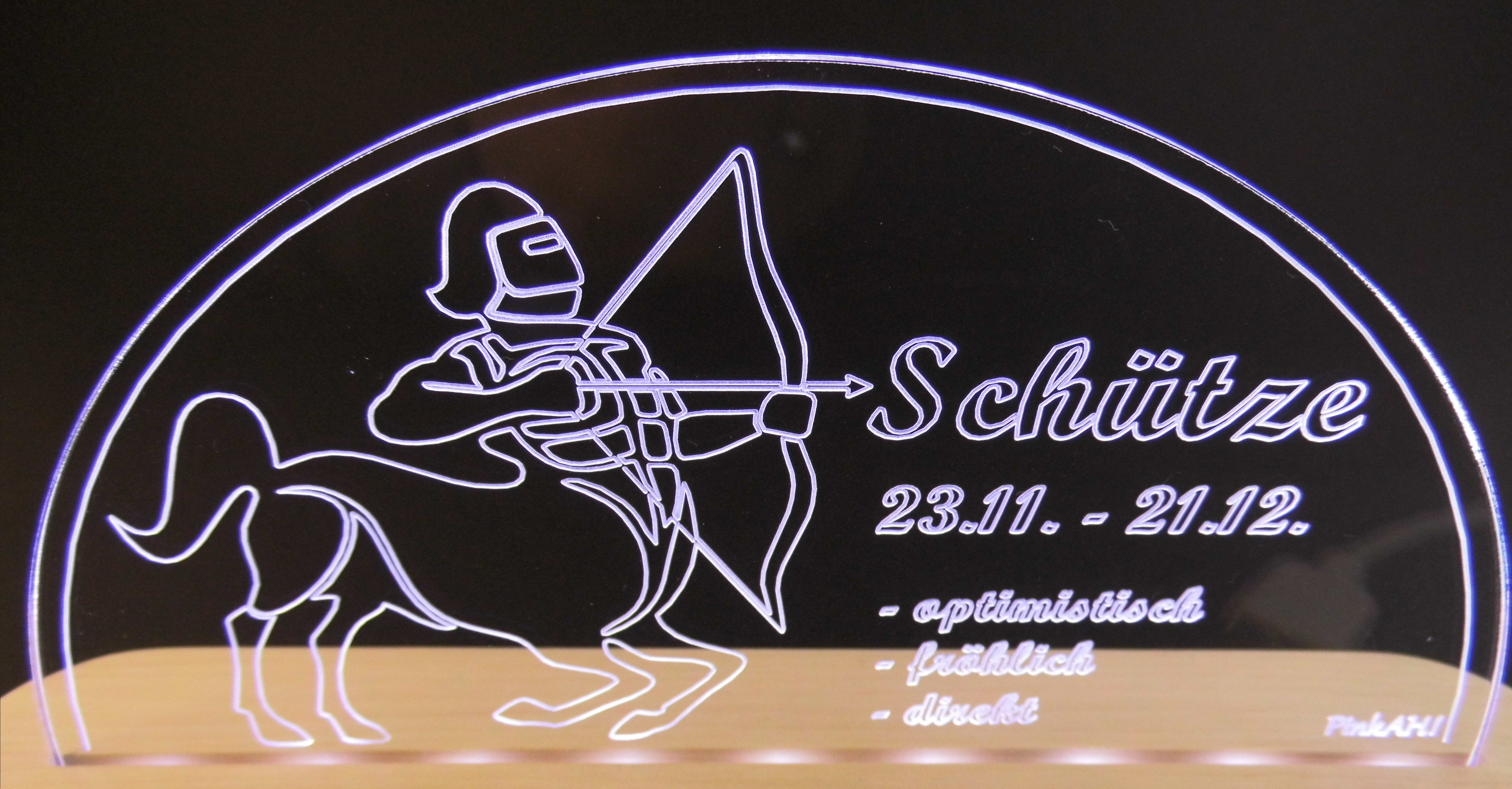 Wechselmotiv Sternzeichen Schütze Motiv für LED Schwibbogen Sockel